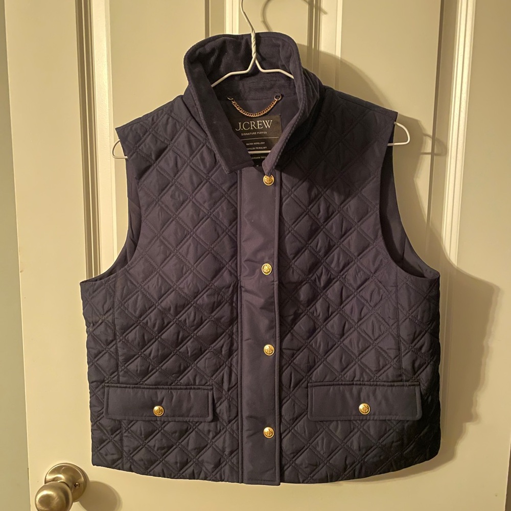 J.Crew Navy Quilted Puffer Vest